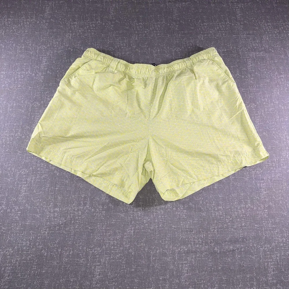 Columbia PFG Swim Shorts‎ Mens XL Yellow Fish Scale Mesh Lined Fishing Trunks
